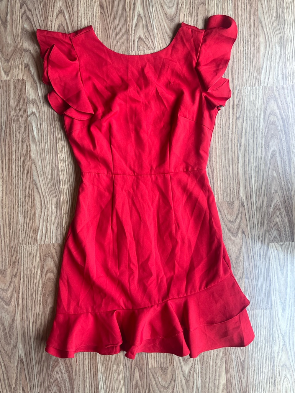 TCEC Red Ruffle Sleeve Camisole Top